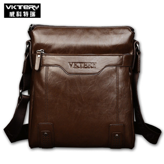 Vicotre trendy bag Korean men's bag shoulder bag messenger soft bag V195 wholesale Taobao hot sale new style 