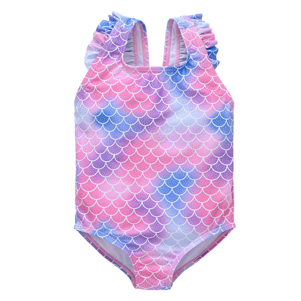 Cross-border Korean version of girls one-piece swimsuit new arrivals small and medium-sized children 1-6 years old children's sling swimsuit Amazon wholesale