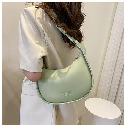 Western style PU versatile dumpling bag 2024 spring and summer new style bag for women small fresh Japanese and Korean simple ladies shoulder bag 