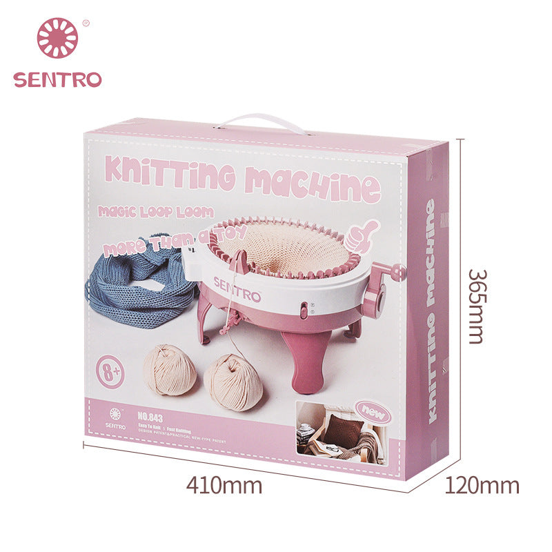 Children's large DIY knitting machine 48 needle star cylinder knitting wool machine knitting wool house toys 843