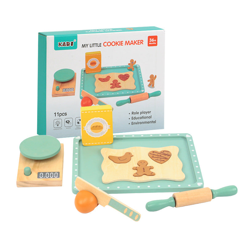 Play house simulation simulation making baking cookies children role play baking cartoon cookies interactive kitchen toys 