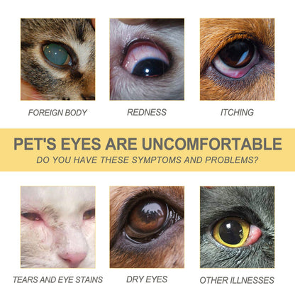 Yegbong pet eye drops for dogs and cats, gentle eye cleansing, tear stains, eye dirt, pet care eye drops 