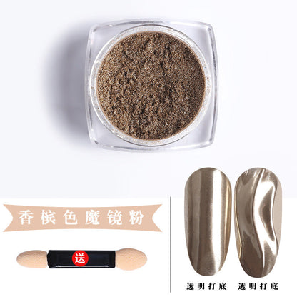 Manicure Magic Mirror Powder Manicure Magic Mirror Powder ម្សៅ មានពណ៍ភ្លឺភ្លែត  ម្សៅភ្លឺច្បាស់ ល្អឥតខ្ចោះ