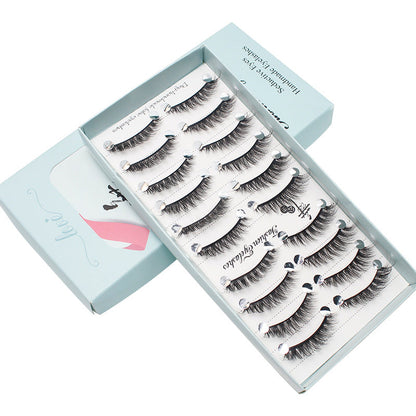 False Eyelash Sticker Fairy រោមភ្នែកបែបធម្មជាតិ 10 គូក្នុងមួយប្រអប់​ ស្រាលស្រួលពាក់