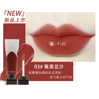 Maxfine Black Mirror Water Glossy Lip Glazeក្រែមលាបមាត់ ផ្តល់សំណើមនិងជាប់បានយូរ Whitening lip gloss lipstick ក្រែមលាបមាត់ មានលក់ដុំ