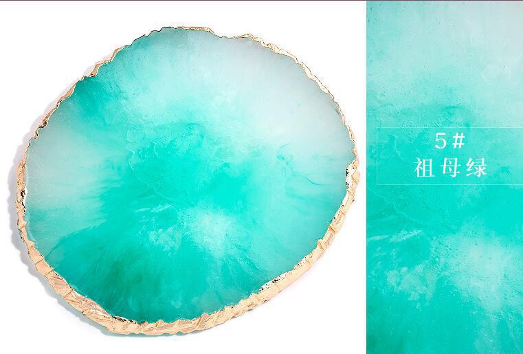 Finger Princess Nail Art Round Palette Nail Art Agate Painted Color Palette Nail Plate Display Board Tool Resin Palette