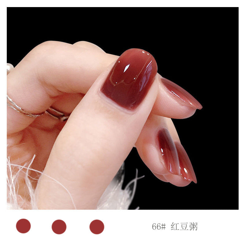 2023 European and American sealing layer does not fade nail color high gloss printing neutral manicure nail polish can be torn off without baking female