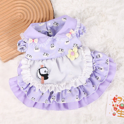 Spring and summer thin breathable pet clothing Teddy Corgi dog cat Lolita skirt ins princess style skirt