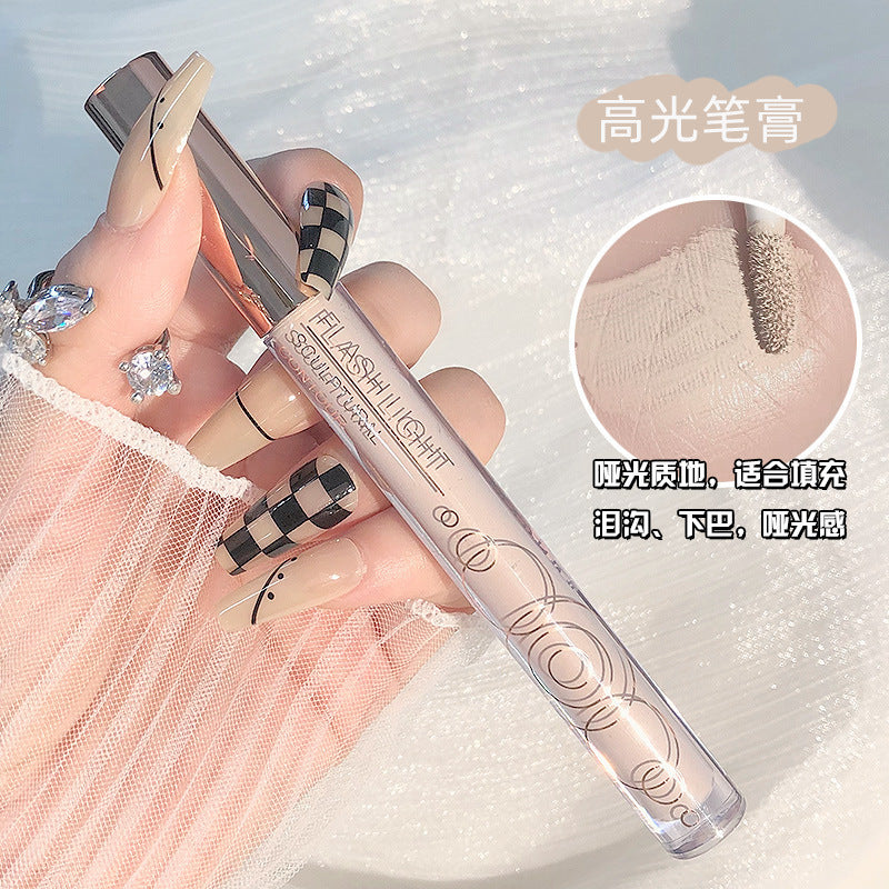 New maxfine liquid highlighter pen face tear groove matte natural brightening shadow concealer pen 