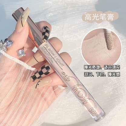 New maxfine liquid highlighter pen face tear groove matte natural brightening shadow concealer pen 