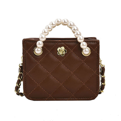 Pearl handbags for women fashion small Chanel style crossbody bag advanced chain shoulder bag texture parent-child bag wholesale