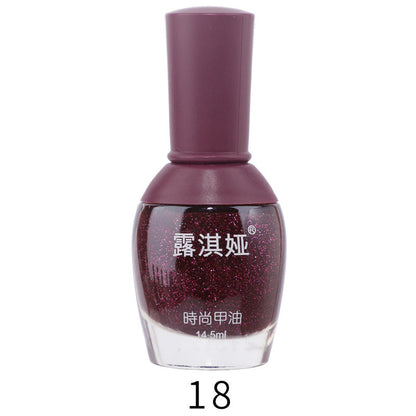 Manufacturer's supply Bei Shijie big belly bottle fashion long-lasting oily nail polish no baking autumn and winter color 14.5ml