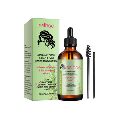 EELHOE Rosemary Hair Oil Repairs Damaged Hair, Prevents Hair Loss, Makes Hair Thick and Soft 