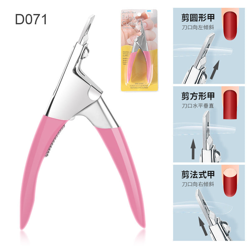 Nail art scissors, fake nail patches, U-shaped French square nail pieces, trimming scissors, nail art scissors tools wholesale