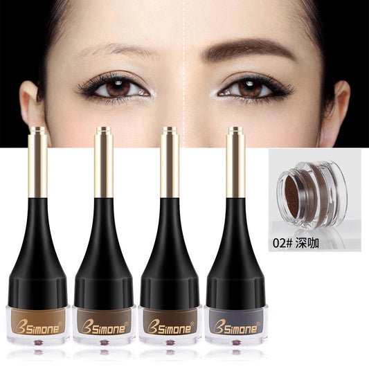 Internet celebrity air cushion eyebrow dyeing cream waterproof and sweat-proof long-lasting non-fading eyebrow cream eyeliner cream 4 color makeup factory direct sales