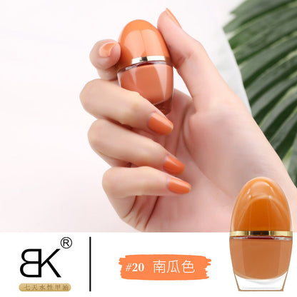 bk cute internet celebrity small easter egg 35 colors whitening 7 days water-based nail polish no baking long-lasting can not be peeled off wholesale 