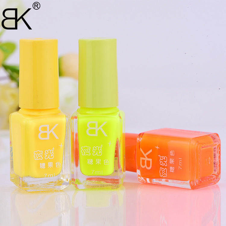 Bk2024 new cross-border night fluorescent nail polish summer cool candy color luminous nail polish 20 colors wholesale