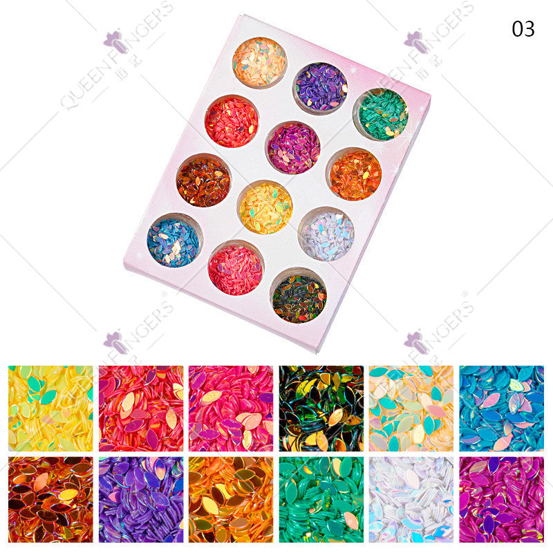 Zhifei nail art sequins net red eye makeup sequins stickers pony soft girl girl eye makeup glitter pearl pieces