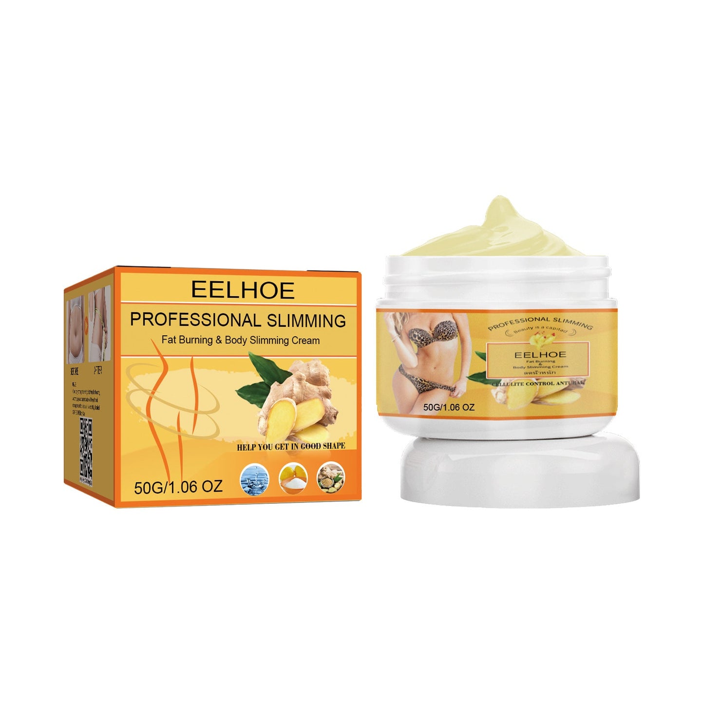 EELHOE Ginger massage cream body shaping and slimming ginger whole body firming heating fitness cream abdominal muscle massage cream 