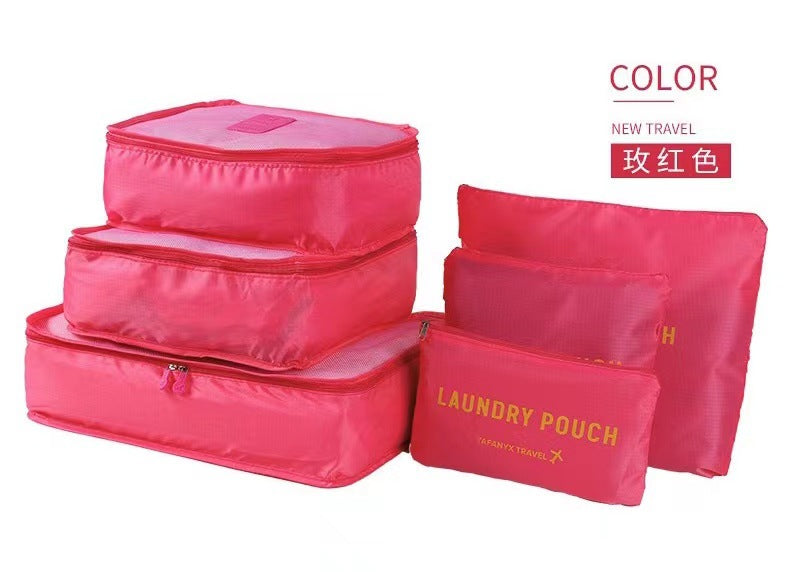 Korean travel storage bag six-piece set travel large production travel storage 6-piece set storage bag production LOGO 