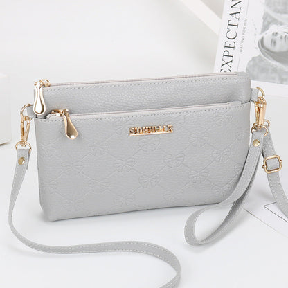 Women's bag new style shoulder bag soft leather mobile phone bag fashion messenger bag women simple handbag Korean style women's small square bag 