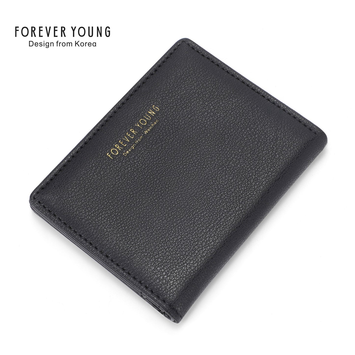 forever young short wallet women's multi-card slot coin purse ultra-thin simple ladies wallet solid color wallet 