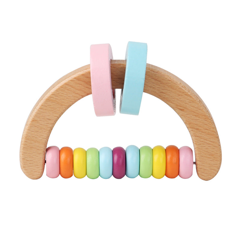 Wooden rattle four-piece set Orff musical instrument hand-grasped rattle infant soothing grasp early education educational toy 