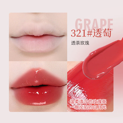 NOVO Water Glossy Ribbon Lip Glaze Glass Lip Dudu Mirror មិនស្អិតសិស្ស ម៉ូដក្តៅៗ គ្មាន Makeup Whitening តម្លៃសមរម្យ មានលក់ដុំ 