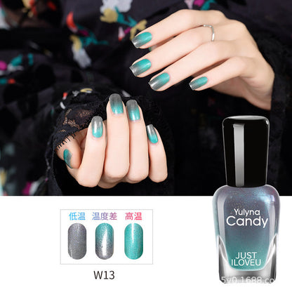 2024 new temperature-changing nail polish, no baking, quick drying, long-lasting, non-peelable, non-fading, multi-color nail polish, direct sales from manufacturers