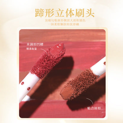 NOVO temptation soft mist lip glaze matte whitening non-fading non-stick cup waterproof mist lip liquid students លក់ដុំ 