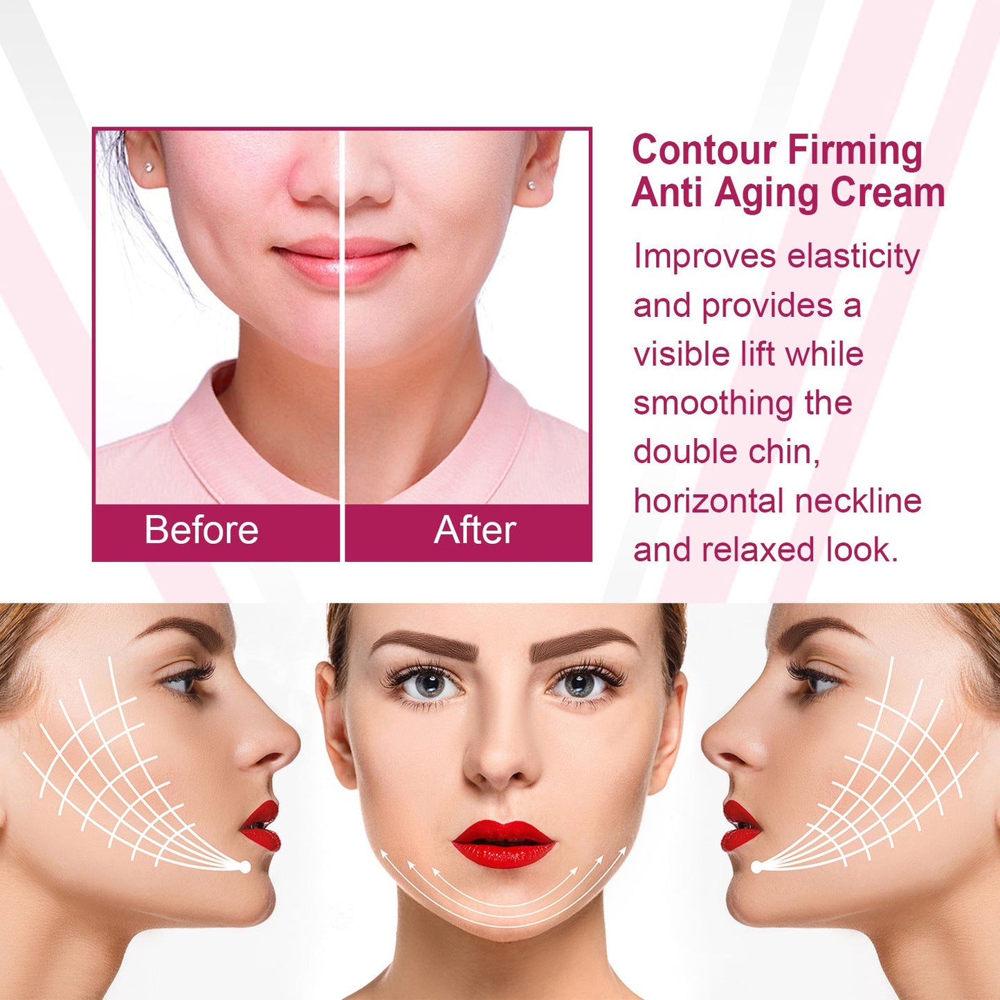 Jaysuing V face firming cream firming and lifting facial contour big face double chin jawbone anti-aging cream 