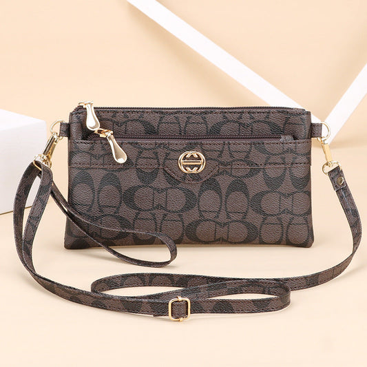 2024 New Japanese and Korean Style Shoulder Bag Fashionable All-match Crossbody Bag Women's Small Square Bag Simple Clutch Bag Mobile Phone Bag 