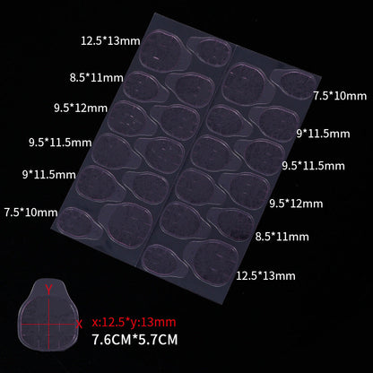 Hot selling nail jelly double-sided adhesive transparent traceless nail glue invisible wear nail glue 12 stickers 24 stickers