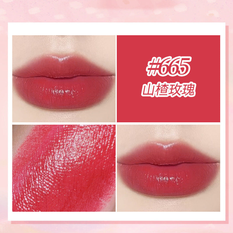 NOVO silky color-holding lipstick is translucent and light in autumn and winter. Retro terracotta red brown whitening moisturizing lipstick wholesale 