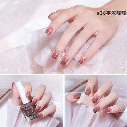 Cooldan new ice-transparent nail polish, no baking, long-lasting, quick-drying, oily, non-tearable, jelly, transparent, nude nail polish