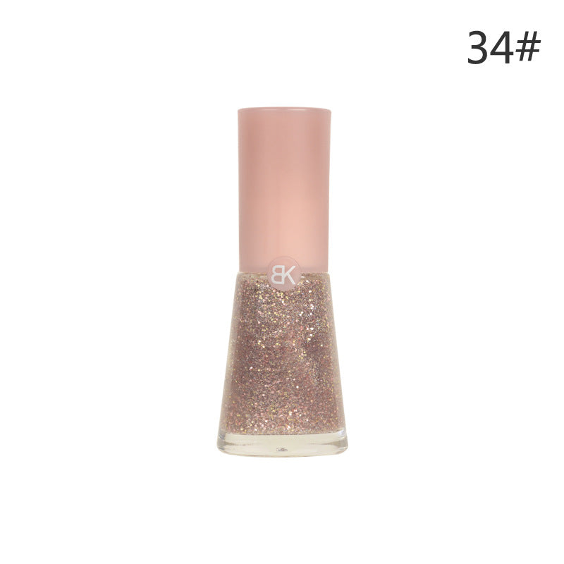 bk summer whitening 7 days 38 colors no baking long-lasting water-based nail polish 9.5ml non-peelable pure color macaron 