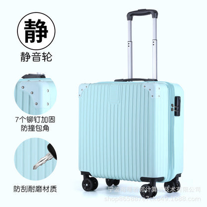 Lightweight trolley case for men and women 18-inch suitcase 16-inch travel case zipper password box small cabin case 