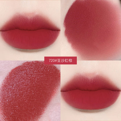 NOVO Retro Small Tube velvet lipstick ផ្តល់សំណើម និងរលោង មិនងាយរសាយ គ្រឿងសម្អាងមានច្រើនពណ៌ និងជាប់បានយូរ មានលក់ដុំ 