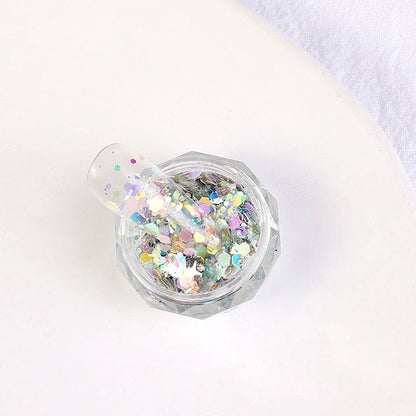 New nail art sequins cat eye fantasy color large sequins super flash all-match ultra-thin nail decoration mixed 6 colors set