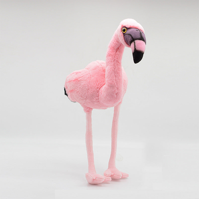 Cute flamingo plush toys wholesale in stock simulation bird-shaped doll children's birthday gift cute toys