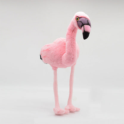 Cute flamingo plush toys wholesale in stock simulation bird-shaped doll children's birthday gift cute toys