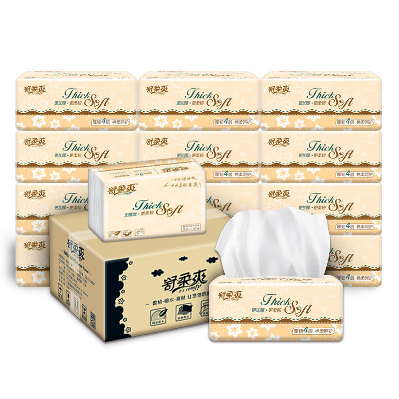 Thick and tough skin-friendly logs 320 sheets of catering toilet paper 4 layers of wet water paper restaurant napkins cheap delivery