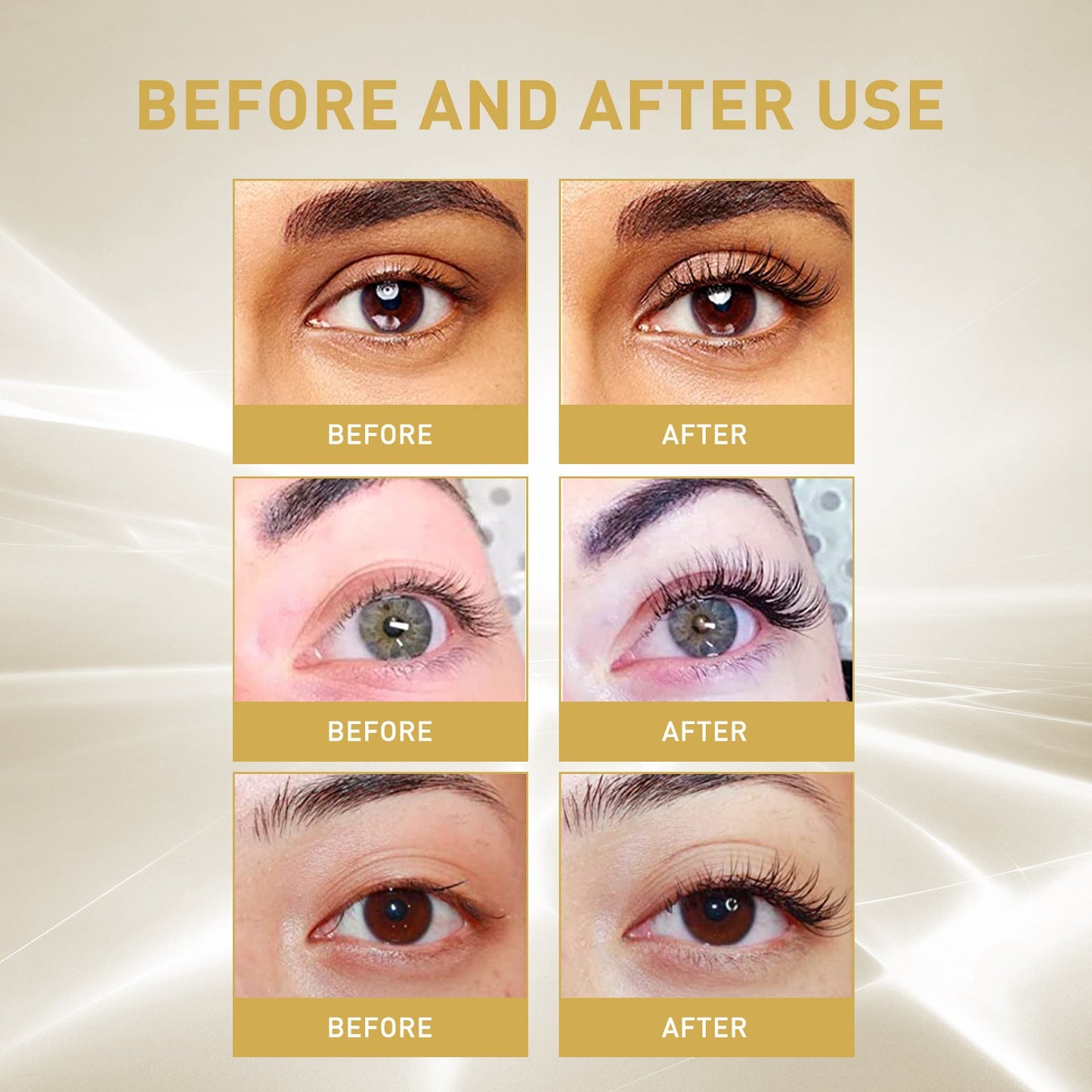 OUHOE eyelash serum is gentle, natural, moisturizing, beautiful, thick, long, black, curled, and traceless eyelashes. 