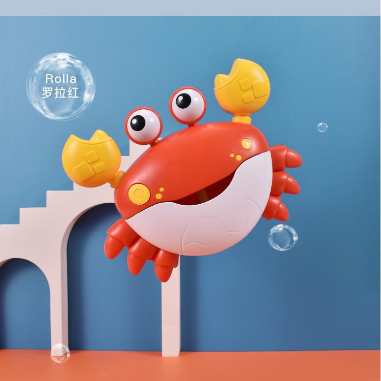 Fun Crab Bubble Machine Baby Bathroom Bath Toy Electric One-button Start Music Crab Bubble Machine