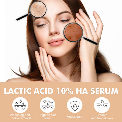 Hoygi lactic acid facial essence fades acne and blackheads, anti-wrinkle, moisturizing, whitening and anti-aging 