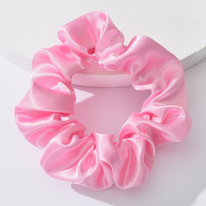 Factory direct sales Amazon cross-border hot selling large intestine hair ring head flower solid color hair tie ponytail fat intestine hair ring