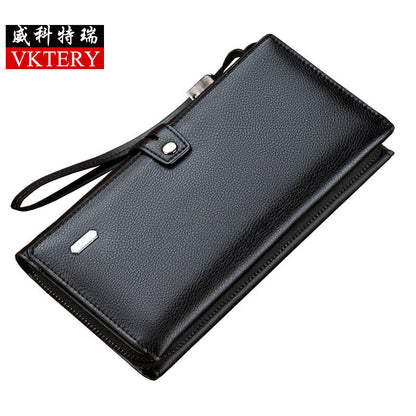 Weiketui Men's Wallet Business Men's Long Zipper Multi-Card Slot កាបូបដែលមានសមត្ថភាពធំ មានក្នុងស្តុកស្រាប់