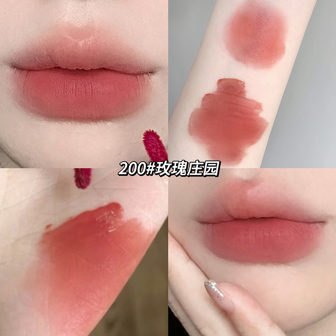 Gege bear clear water mist lip glaze color long-lasting makeup soft matte matte lipstick water light moisturizing non-stick lip gloss