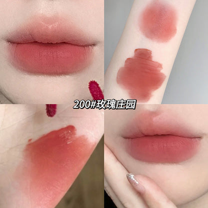 Gege bear clear water mist lip glaze color long-lasting makeup soft matte matte lipstick water light moisturizing non-stick lip gloss