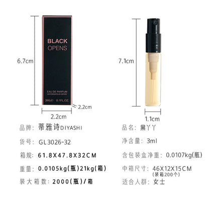 Internet celebrity fragrance 3ml trial pack perfume women's perfume Q version test tube perfume sample wholesale cheap substitute big brand perfume 